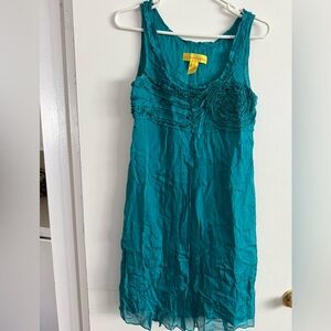 Catherine Malandrino Turquoise Textured Dress